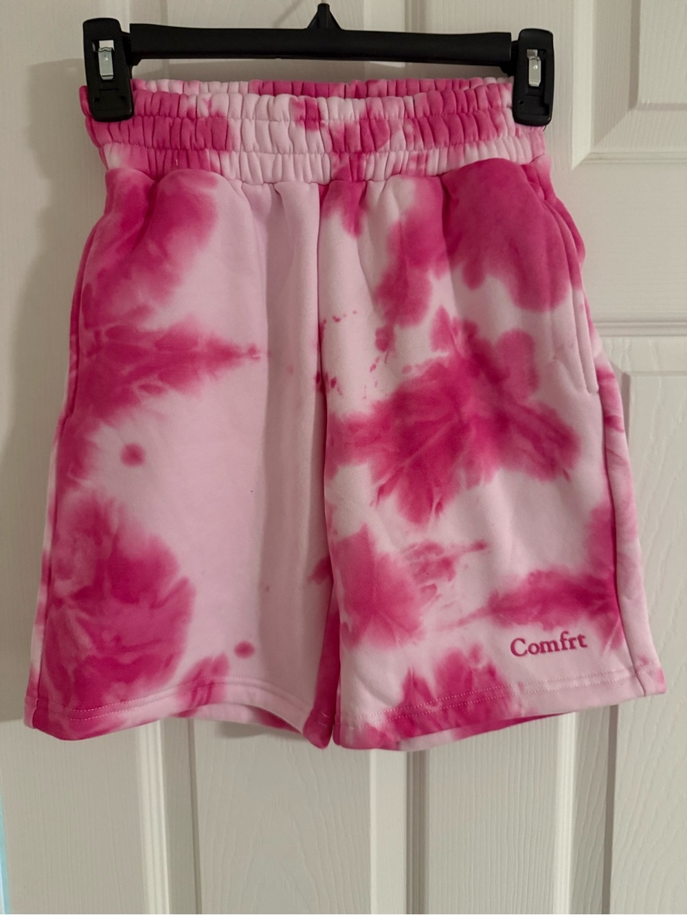 Kids Pink Tie-Dye Shorts